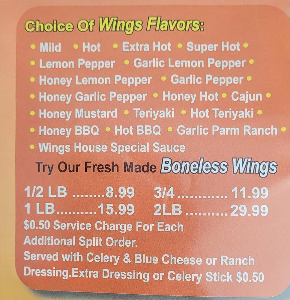 Wings House At Conyers Menu image 1